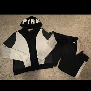 VS PINK 2 piece jacket and sweat pants